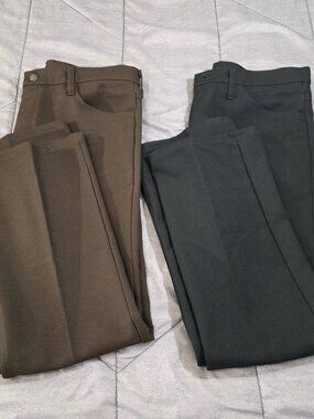 LOT OF 2 Wrangler Wrancher Dress Jean Pants Mens 36x30 Boot Cut 82BN 82BK